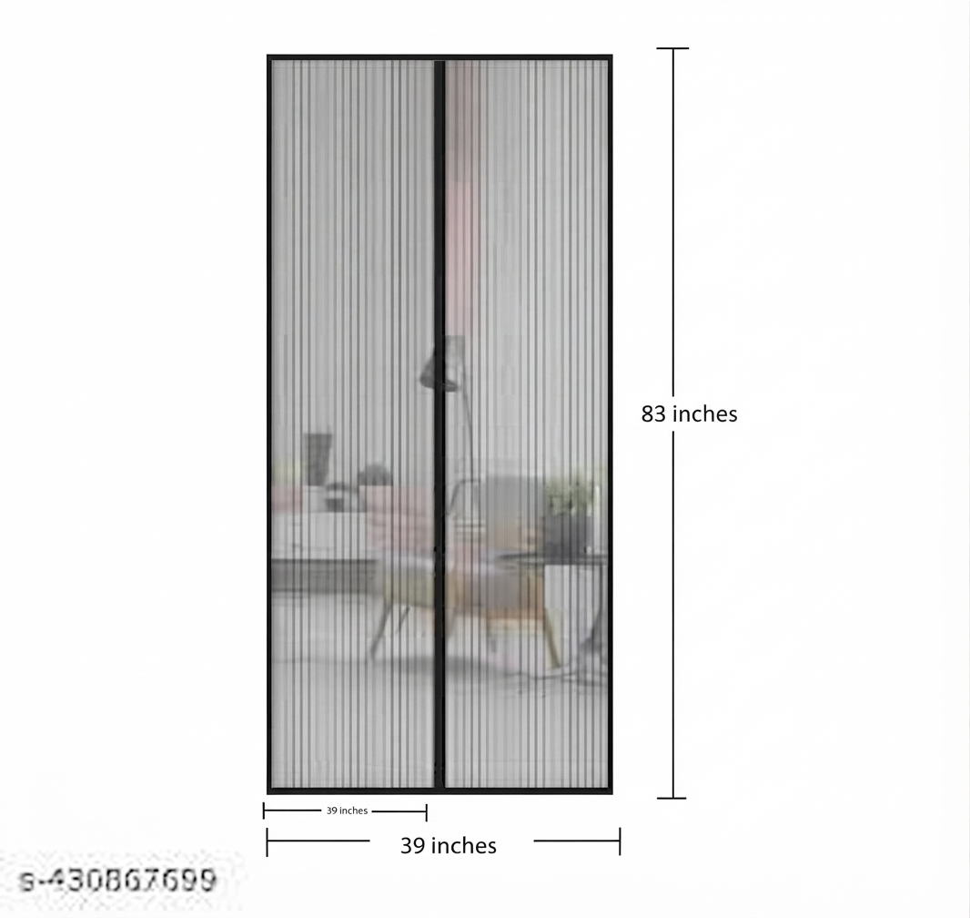 Polyester Magnetic Mosquito Net for Door | Mosquito Curtain for All Door Types & Sizes